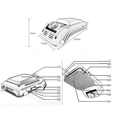 AI 4G Wifi 1080P Müdigkeitsalarm Advanced Driving Assistance System Dashcam CMSV6 GPS ADAS DSM BSM